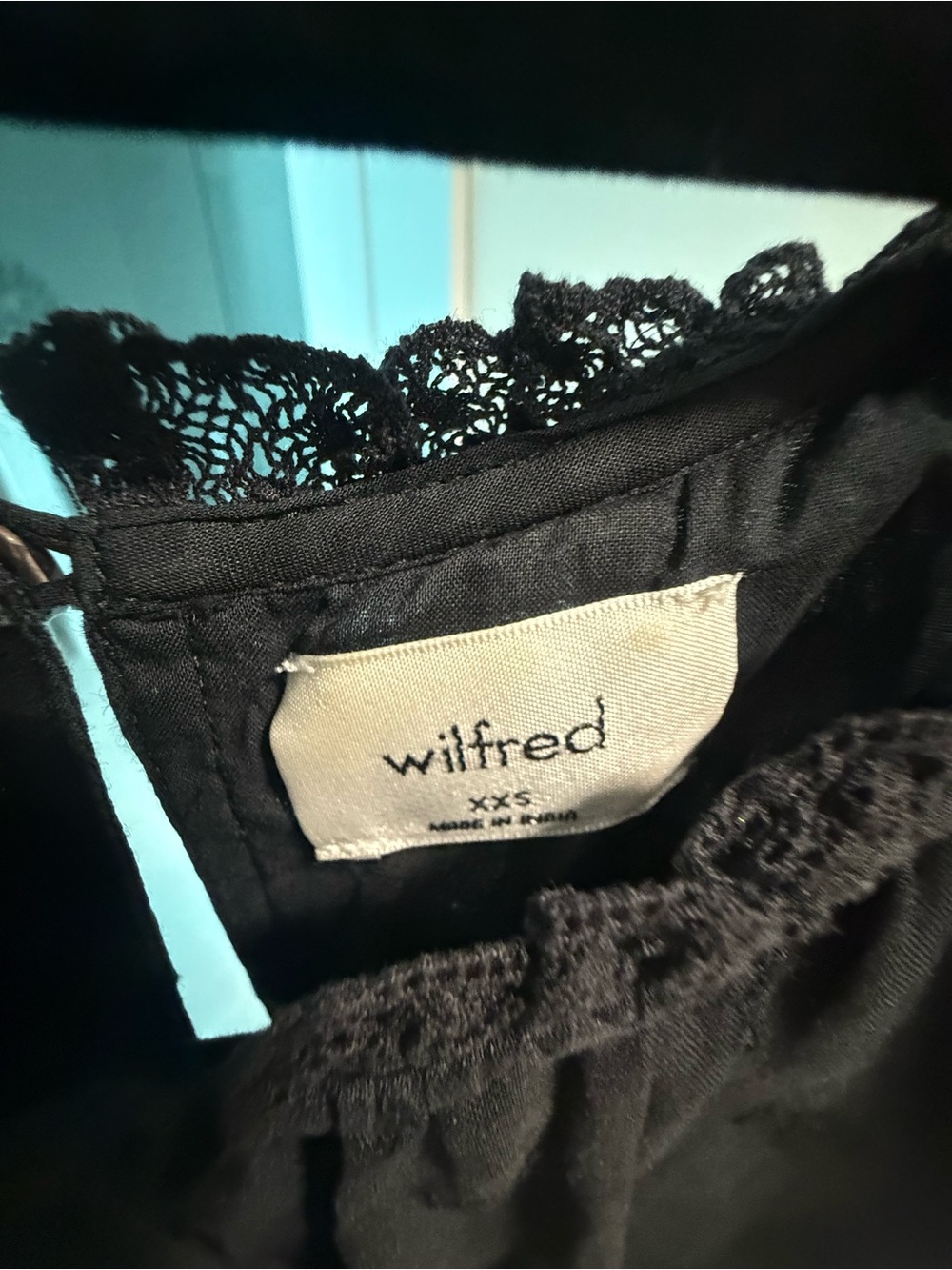 Wilfred Black Lace-Trim dress